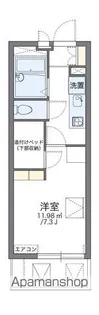 レオパレストルワジエーム【2階】の間取り