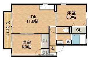 メゾンそうでⅡ【1階】の間取り