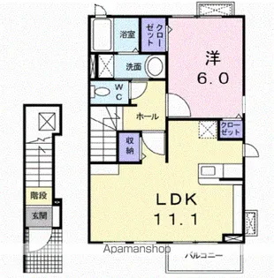 シエル【2階】の間取り