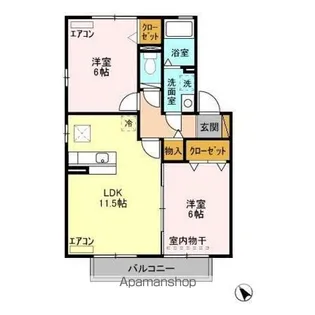 アプローズスクエアABCD【1階】の間取り