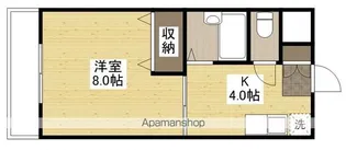 パークサイド皆実【3階】の間取り