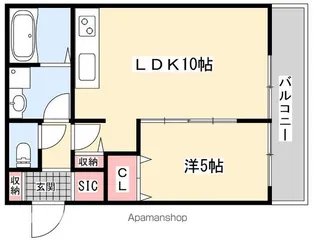フィオーレ牧野【2階】の間取り