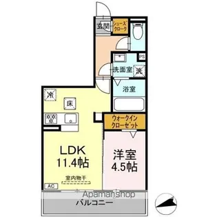 DーHILLS佐藤III【1階】の間取り