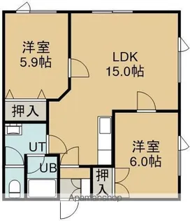 2LDKの間取り画像