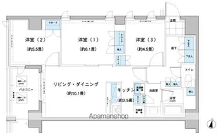 ガーデニエール砧レジデンス【2階】の間取り