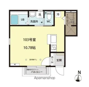 GLANZ(グランツ)【103号室】の間取り