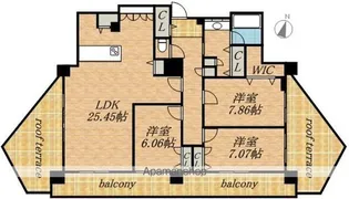 パシフィックタワー札幌【28階】の間取り
