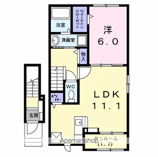 TWINS A(ツインズ)【2階】の間取り