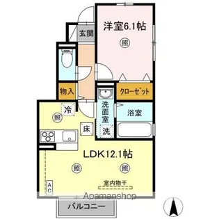 セジュール 桜つつみII【1階】の間取り