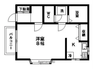 スイハープひろせ【101号室】の間取り