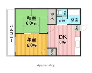エクセレンス横山【201号室】の間取り