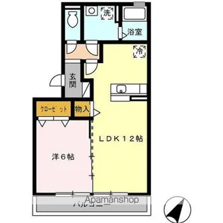 ヴァンクールB棟【3階】の間取り