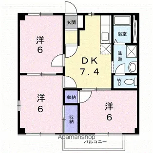 プチ ソレイユ【2階】の間取り
