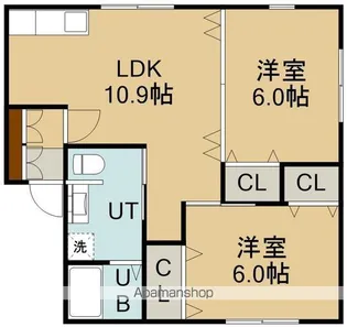 G.S WATANABE【102号室】の間取り