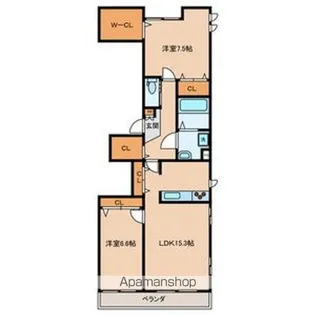ハウゼ深沢【2階】の間取り