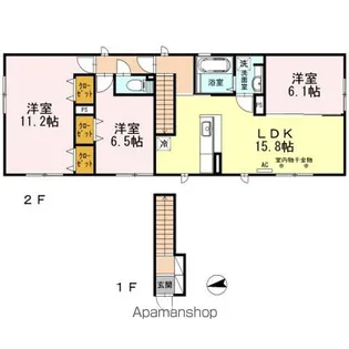 ウィットエヌ【2階】の間取り