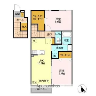 ラ・プランタン【2階】の間取り