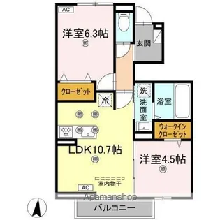 ルミクレアコート【1階】の間取り