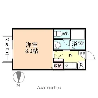 プレッシャス黒河【1階】の間取り