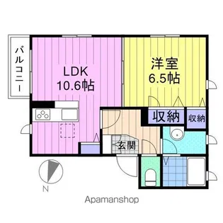 セゾンフルールⅧ【1階】の間取り