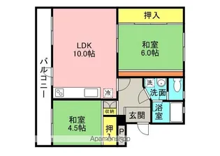 富田第二住宅 62号棟【5階】の間取り
