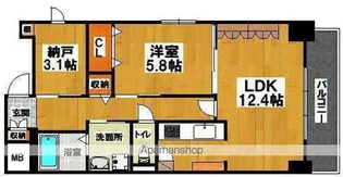 AZURE【401号室】の間取り