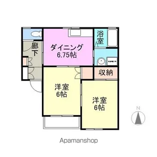 コンフォートヴィレッジⅠ【102号室】の間取り