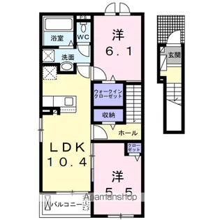 フラン ⅠⅡ【2階】の間取り