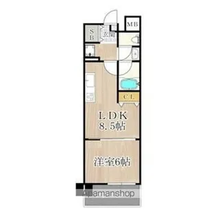 CITY SPIRE桜川I【6階】の間取り