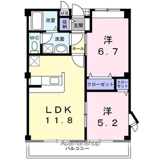 インフィニート【2階】の間取り