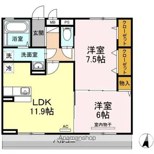 プレジール A【3階】の間取り