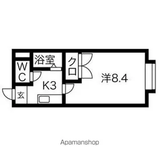 コア S18【4階】の間取り