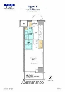 プラウドフラット根津谷中【5階】の間取り