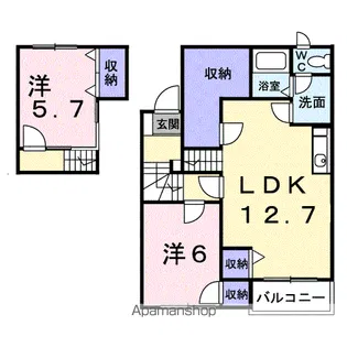 パークヴィラⅡ【2階】の間取り