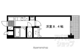 ヴィヴァーチェ四条大宮【402号室】の間取り