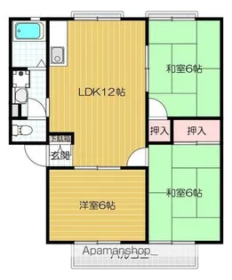 ワイドヒル山之上【203号室号室】の間取り