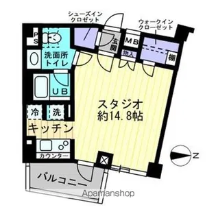 アプリーレ大森山王【3階】の間取り