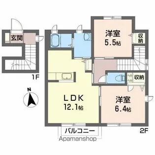 ビュー御前南【2階】の間取り