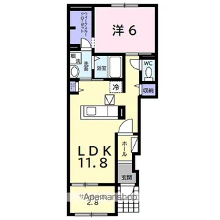 ヴェリ 椎津【1階】の間取り