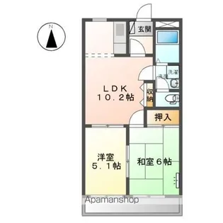 ファインヴィーブル参番館【1階】の間取り