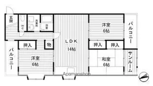 メゾンやすむろⅡ【4-B号室】の間取り
