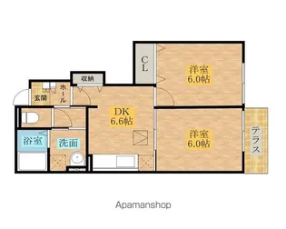 ブライトヒルズB【1階】の間取り
