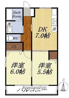 ヤマユウハウス徳光【1階】の間取り