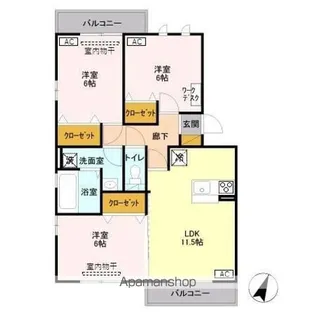 セイチ上近江 A【2階】の間取り