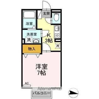 プリシェール小木田【2階】の間取り