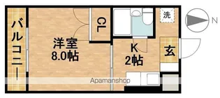 グランパレⅠ【4階】の間取り