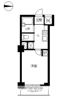 スカイコート新宿御苑前【1階】の間取り