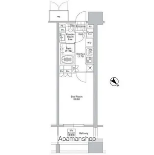 コンフォリア渋谷WEST【6階】の間取り