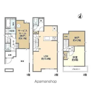 東京都足立区西新井6丁目【一戸建】の間取り