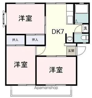 サンビレッジ静岡C【2階】の間取り